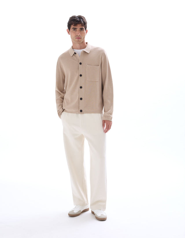 Solid Knit Overshirt - Runner
