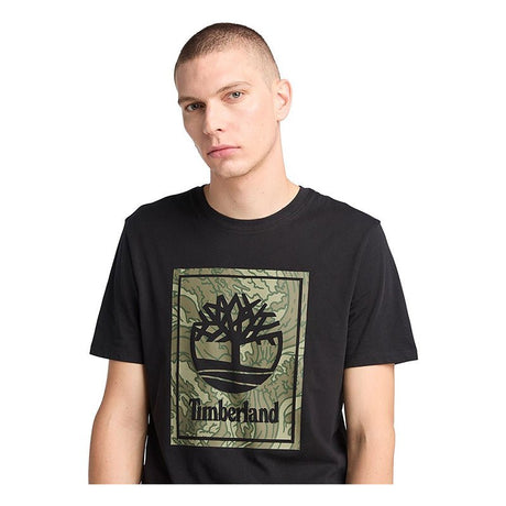 STACK LOGO Camo Short Sleeve Tee Black - Runner
