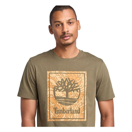 STACK LOGO Camo Short Sleeve Tee Leaf Green - Runner