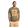 STACK LOGO Camo Short Sleeve Tee Leaf Green - Runner