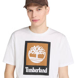 STACK LOGO Colored Short Sleeve Tee White - Runner