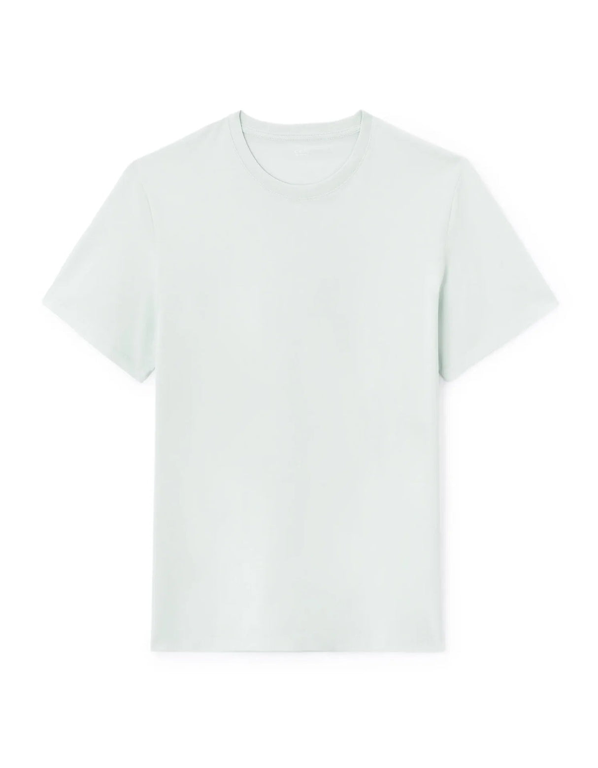 Straight Round Neck T-Shirt 100% Cotton - Light Blue - Runner