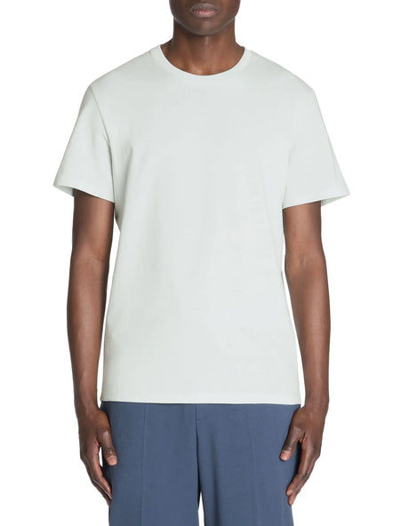 Straight Round Neck T-Shirt 100% Cotton - Light Blue - Runner