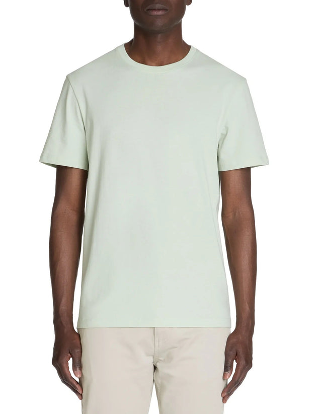 Straight Round Neck T-Shirt 100% Cotton - Light Green - Runner