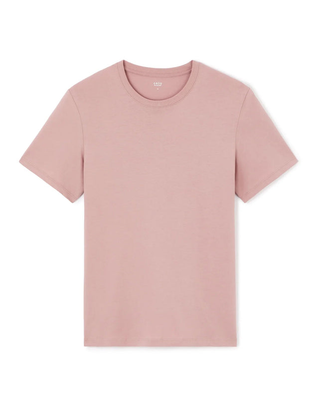 Straight Round Neck T-Shirt 100% Cotton - Purple - Runner