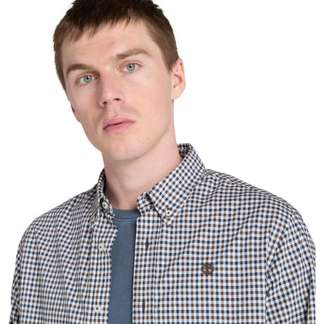 Stretch Poplin Gingham Shirt - Runner