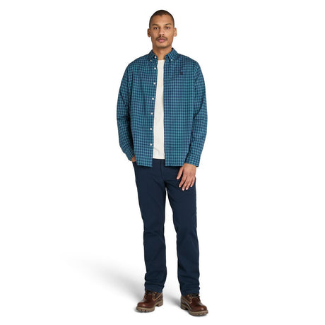 Stretch Poplin Gingham Shirt - Runner