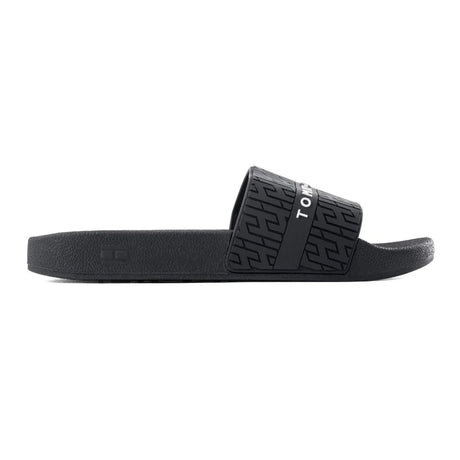 Tommy Hilfiger Dewts Logo Monogram Slides Men - BLK SLM4 - Runner