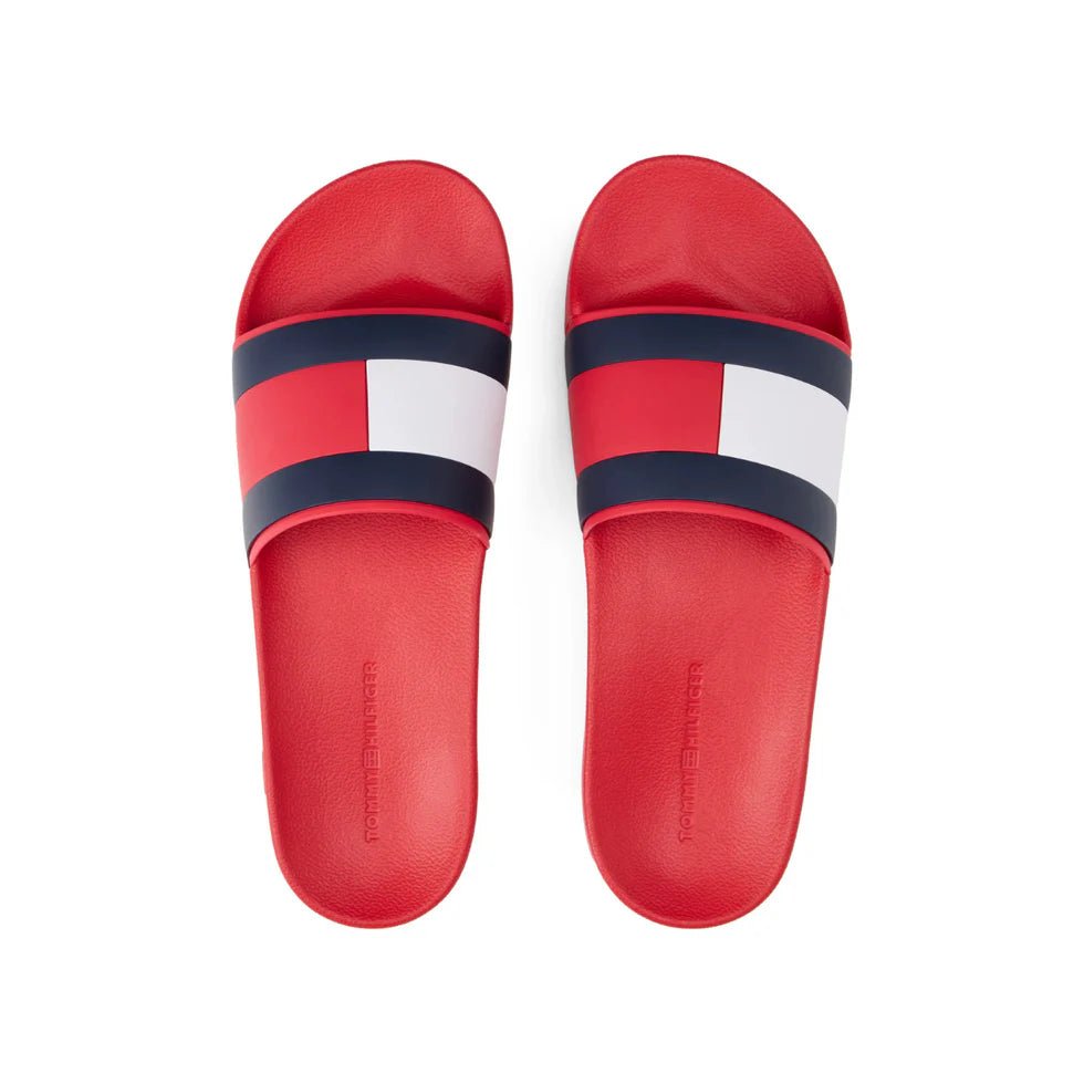 Tommy Hilfiger FLAG Pool Slides - RED SLM9 - Runner