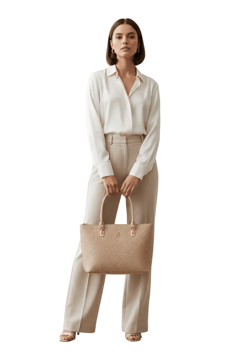 TOMMY HILFIGER Iconic TH Monogram Embossed Tote TB203 - Runner