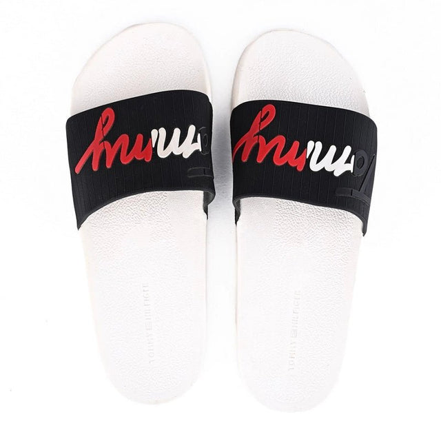 Tommy Hilfiger Jeans Earthy Black - White Slipper SLM20 - Runner
