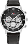 Tommy Hilfiger Legend Men's Black Dial Black Leather Watch - 1710565 TTM46 - Runner