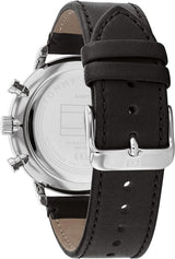 Tommy Hilfiger Legend Men's Black Dial Black Leather Watch - 1710565 TTM46 - Runner