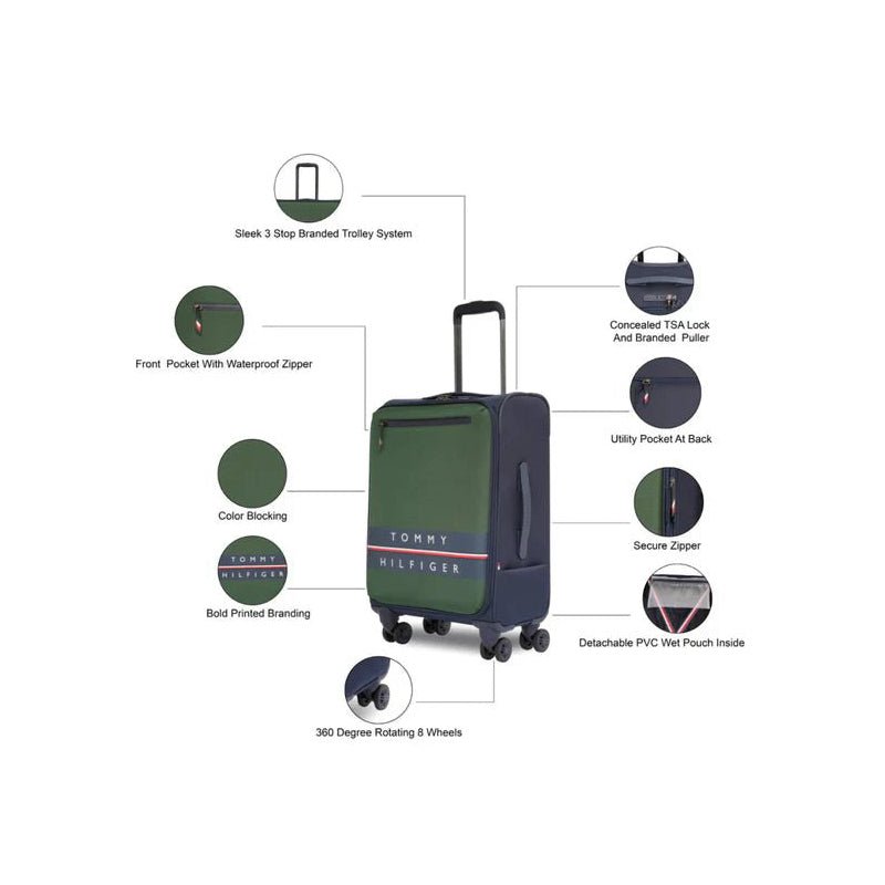 Tommy Hilfiger Lewiston 3 Piece Soft Luggage Set TB66 - Runner