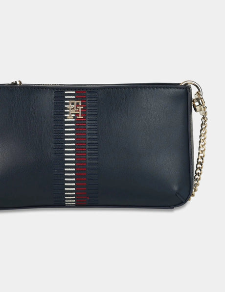 TOMMY HILFIGER Logo Navy Pu Sling Bag TB303 - Runner