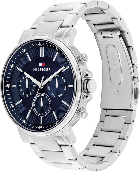 TOMMY HILFIGER MEN'S NAVY DIAL STAINLESS STEEL WATCH - 1710588 TTM59 - Runner
