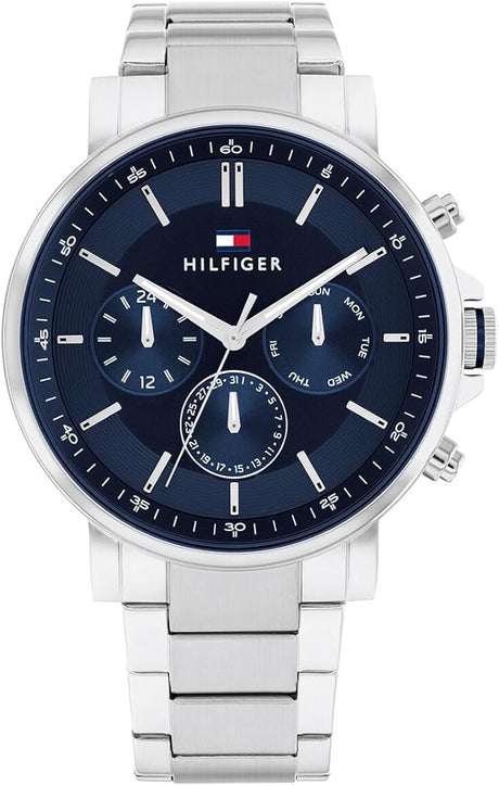 TOMMY HILFIGER MEN'S NAVY DIAL STAINLESS STEEL WATCH - 1710588 TTM59 - Runner