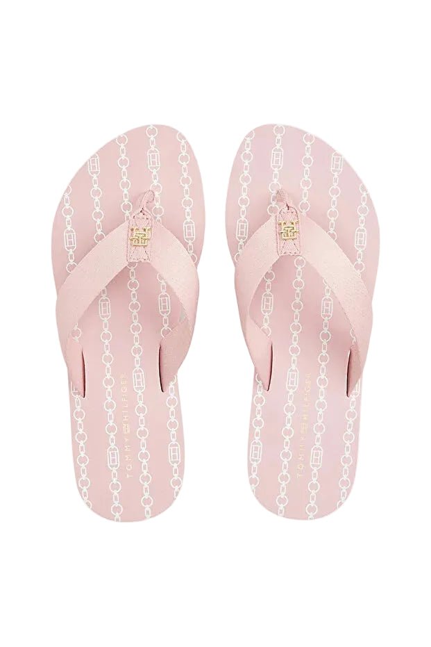 TOMMY HILFIGER MONOGRAM WEDGE FLIP - FLOPS - Pool shoes - foggy pink SLW18 - Runner