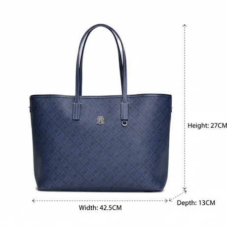 Tommy Hilfiger Monoplay Removable Laptop Pouch - Handbag - Navy - TB75 - Runner