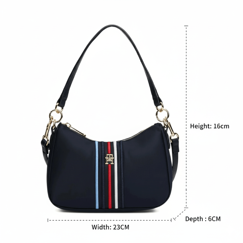 Tommy Hilfiger Poppy Shoulder Bag Corp - NAVY - TB54 - Runner