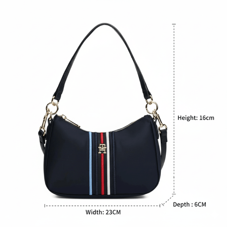 Tommy Hilfiger Poppy Shoulder Bag Corp - NAVY - TB54 - Runner