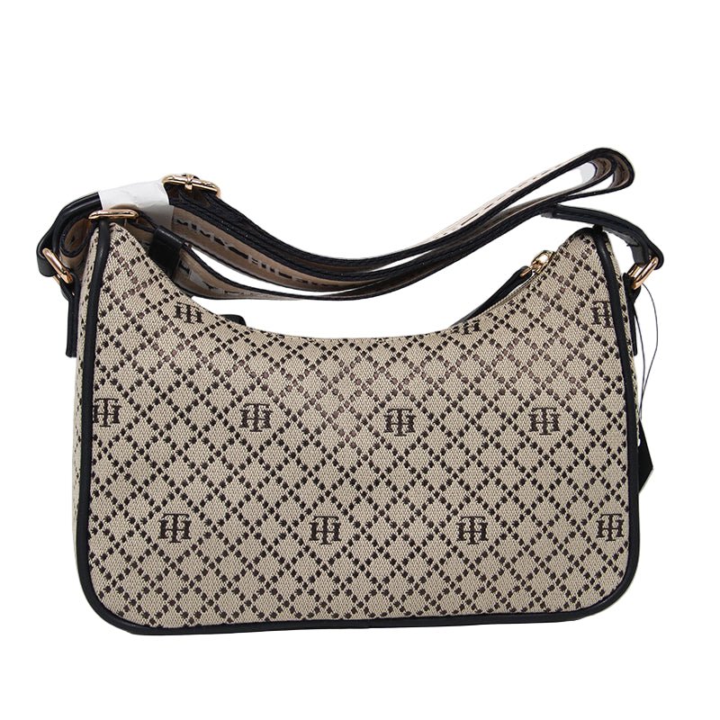 TOMMY HILFIGER Riley All Over Monogram Baguette Bag TB152 - Runner