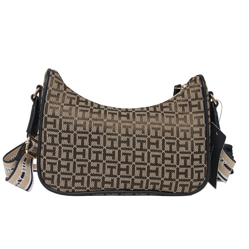 TOMMY HILFIGER Riley All Over Monogram Baguette Bag TB153 - Runner