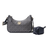 TOMMY HILFIGER Riley All Over Monogram Baguette Bag TB154 - Runner