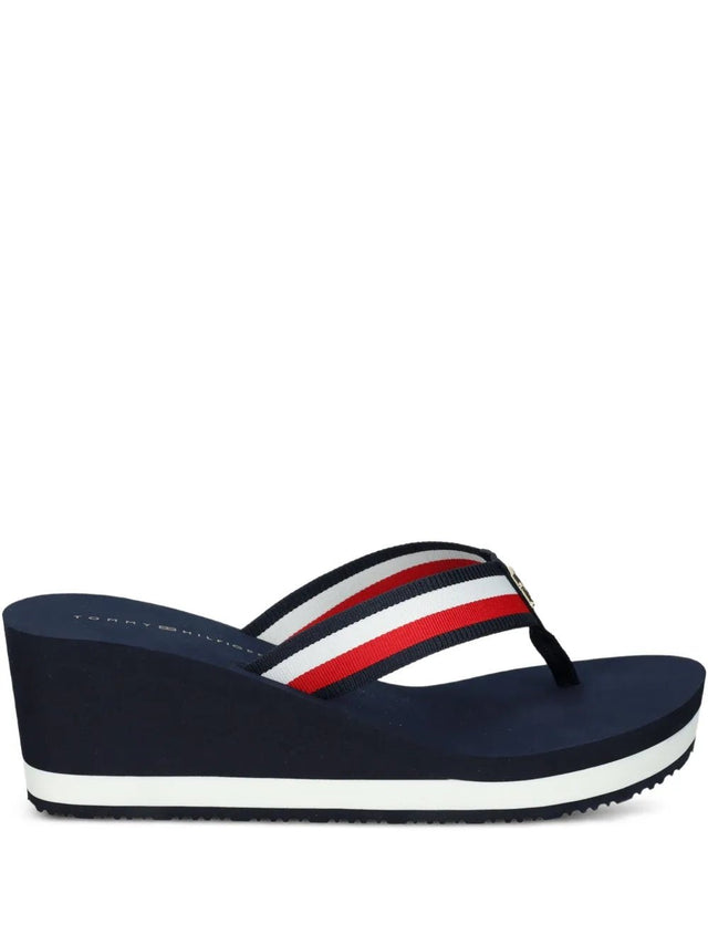 TOMMY HILFIGER signature strap wedge flip - flops SLW24 - Runner