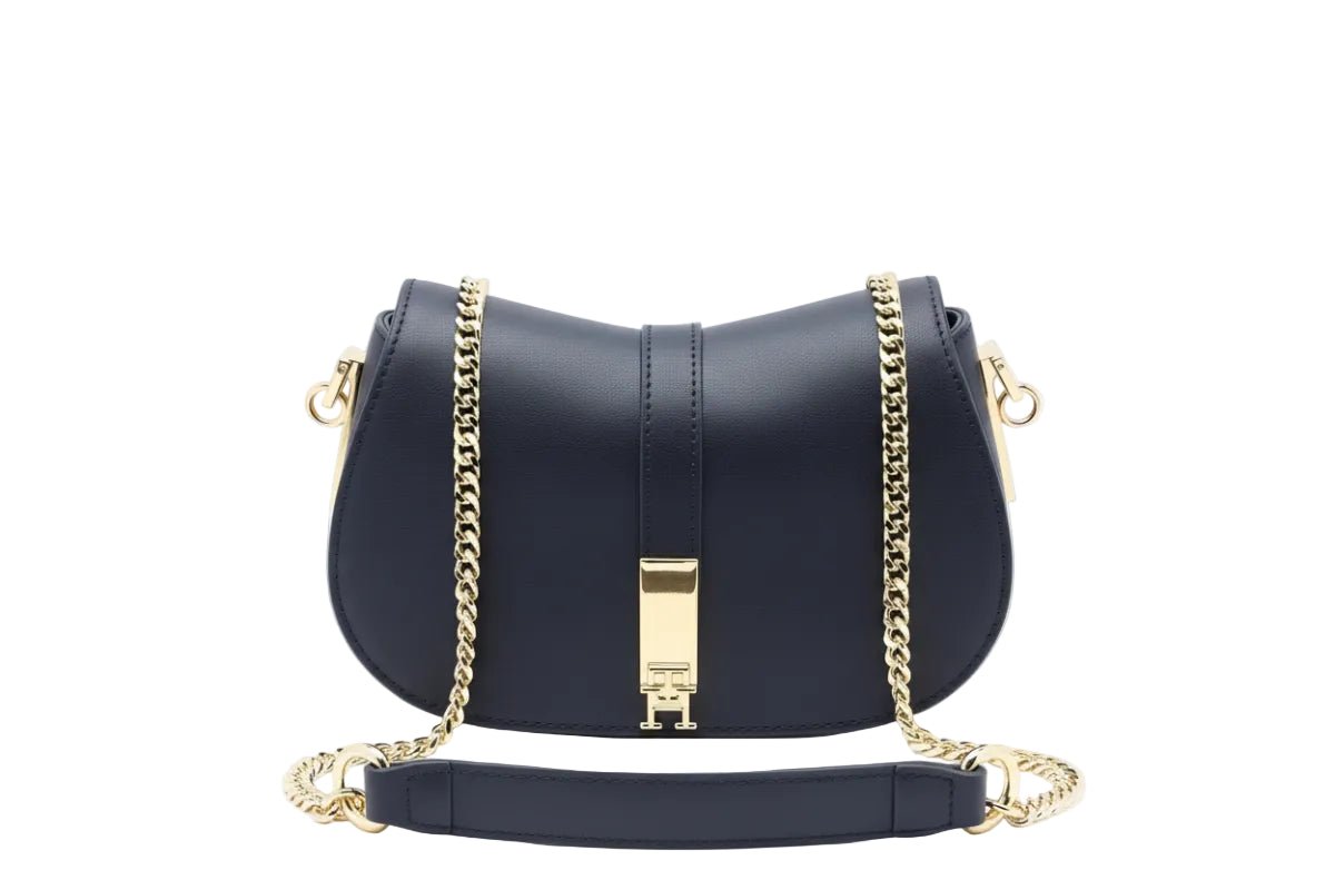 TOMMY HILFIGER Solid Blue Pu Sling Bag TB185 - Runner