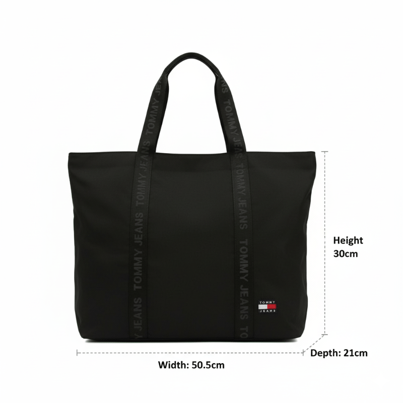 Tommy Hilfiger Solid Handheld - Handbag - BLACK - TB49 - Runner