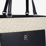 Tommy Hilfiger TH DISTINCT TOTE MONO - Shoulderbag - White TB100 - Runner