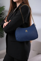 TOMMY HILFIGER TH Textured Shoulder Bag Blue TB308 - Runner