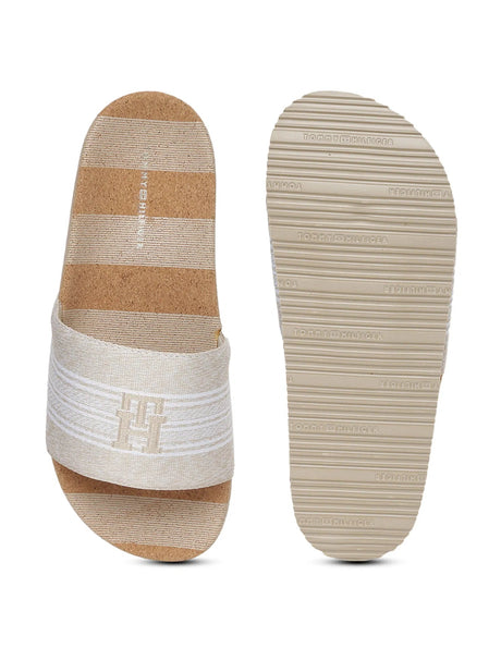 TOMMY HILFIGER Women Open Toe Striped Flip Flops SLW65 - Runner