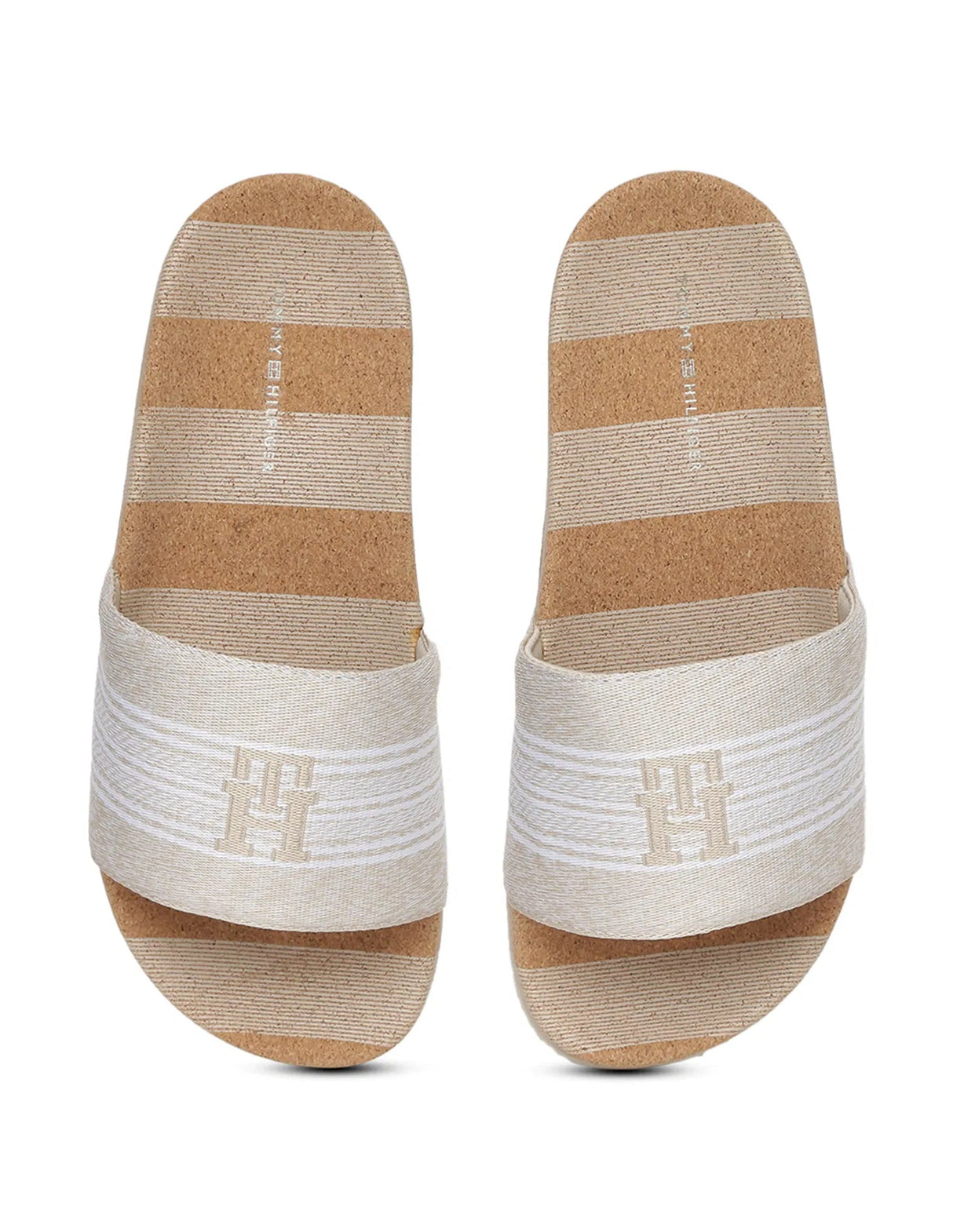TOMMY HILFIGER Women Open Toe Striped Flip Flops SLW65 - Runner