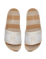 TOMMY HILFIGER Women Open Toe Striped Flip Flops SLW65 - Runner