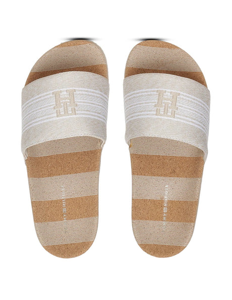 TOMMY HILFIGER Women Open Toe Striped Flip Flops SLW65 - Runner
