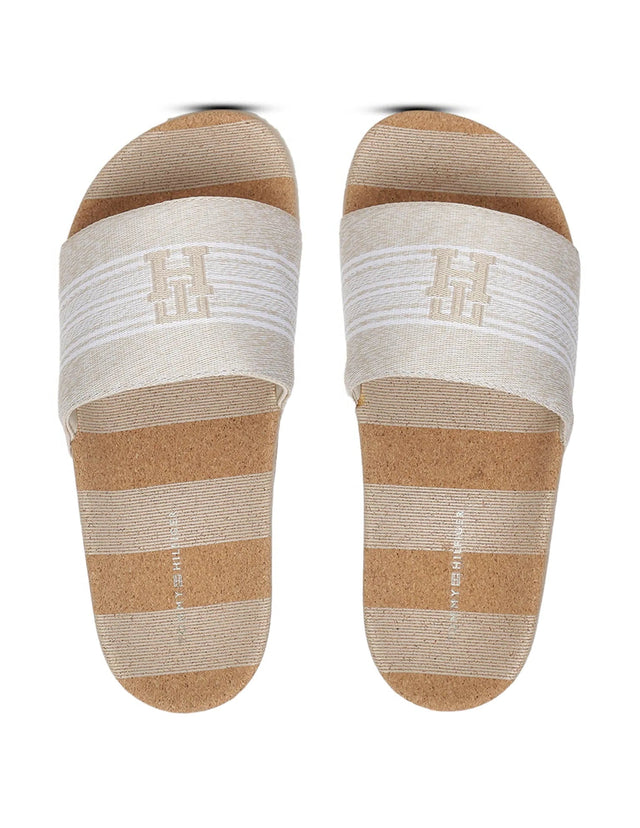 TOMMY HILFIGER Women Open Toe Striped Flip Flops SLW65 - Runner