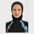 Ultra-Fit Swim Hijab - Black - Runner