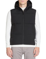 Warm sleeveless hooded down jacket - black - Runner