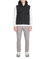 Warm sleeveless hooded down jacket - black - Runner
