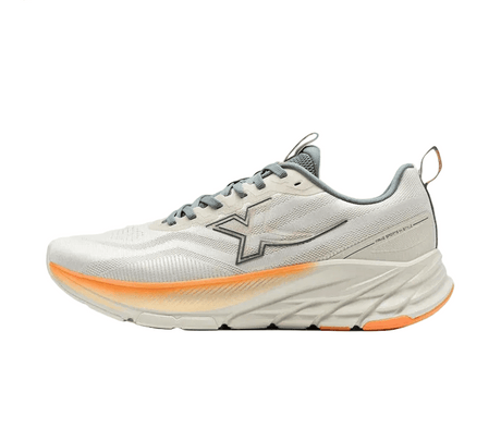 XTEP Men's Running Shoes Alabaster/Dusk Orange/Grey110084 - 6 XEM11 - Runner