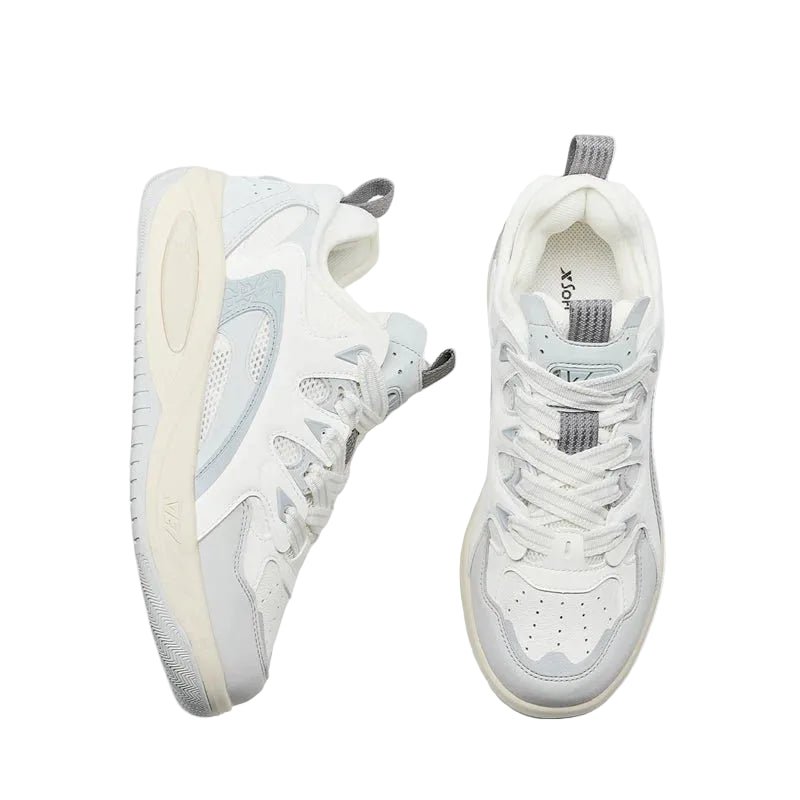 XTEP Women's Skateboarding Shoes Canvas White/Moon Grey/Dawn Grey 310006 - 14 XEW14 - Runner