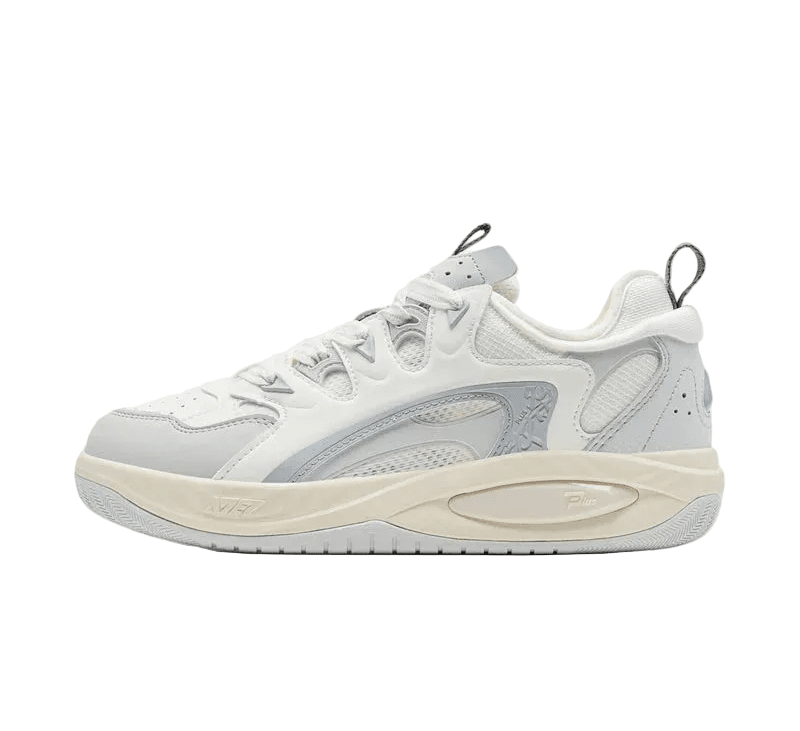 XTEP Women's Skateboarding Shoes Canvas White/Moon Grey/Dawn Grey 310006 - 14 XEW14 - Runner
