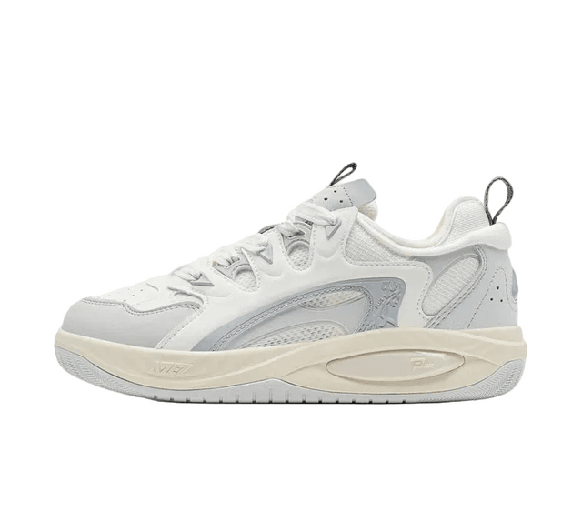 XTEP Women's Skateboarding Shoes Canvas White/Moon Grey/Dawn Grey 310006 - 14 XEW14 - Runner