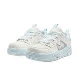 XTEP Women's Skateboarding Shoes Canvas White/Moonstone Blue/Silver 310014 - 3 XEW8 - Runner