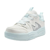 XTEP Women's Skateboarding Shoes Canvas White/Moonstone Blue/Silver 310014 - 3 XEW8 - Runner