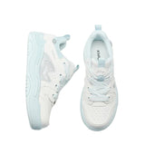 XTEP Women's Skateboarding Shoes Canvas White/Moonstone Blue/Silver 310014 - 3 XEW8 - Runner