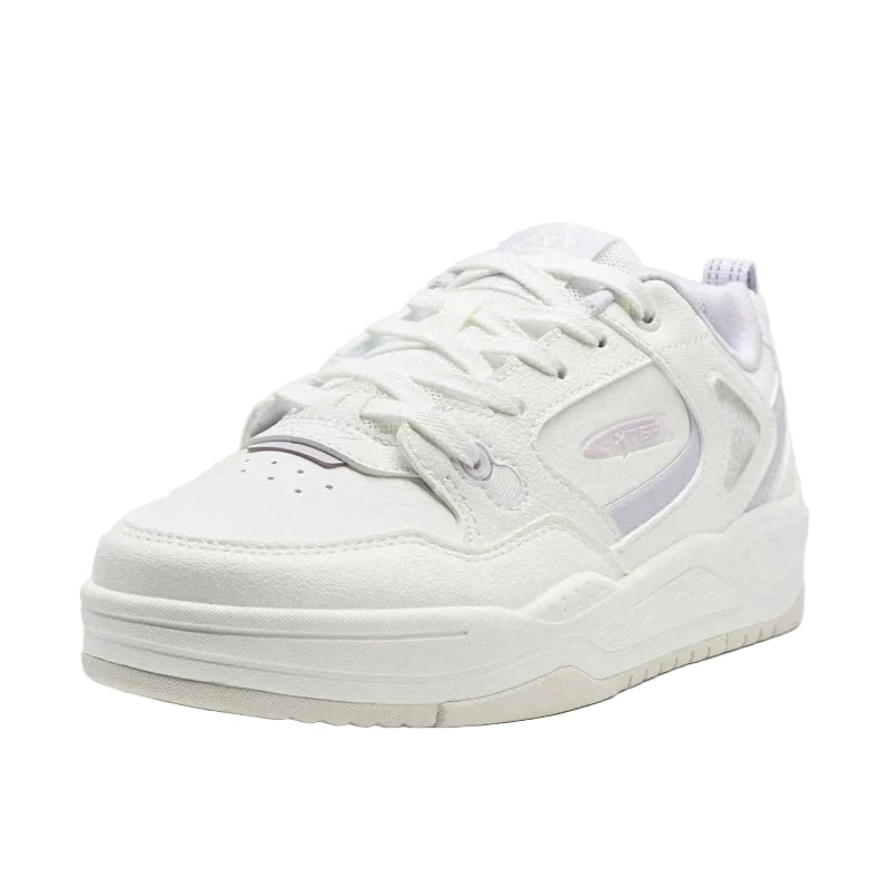XTEP Women's Skateboarding Shoes Canvas White/Turbid Purple 310060 - 3 XEW11 - Runner