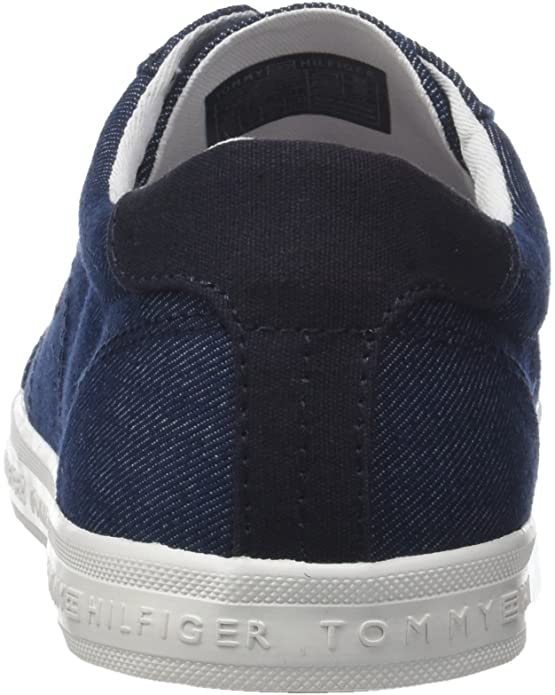 Tommy Hilfiger Men's Essential Long Lace Trainers Sneaker Blue T154